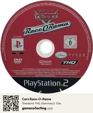 Cars Race-O-Rama PlayStation 2, PAL disc