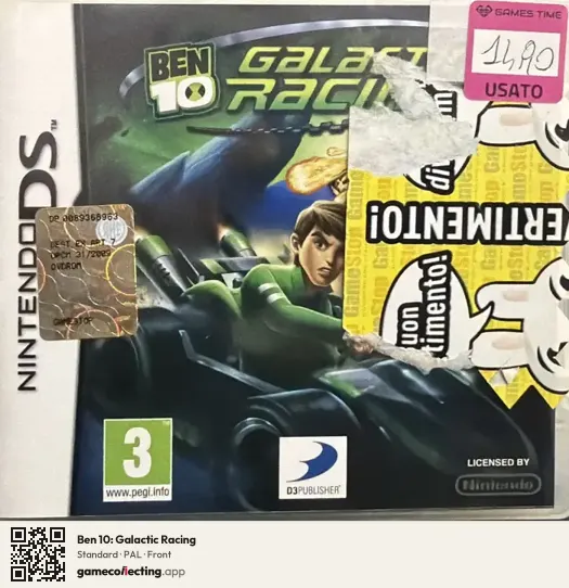 Ben 10: Galactic Racing Nintendo DS, PAL box front