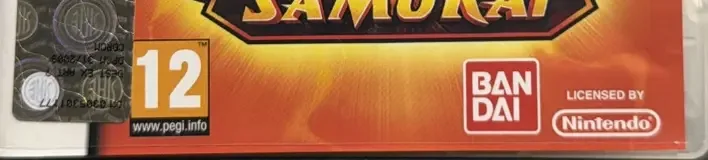 Power Rangers Samurai, the PEGI square on its front