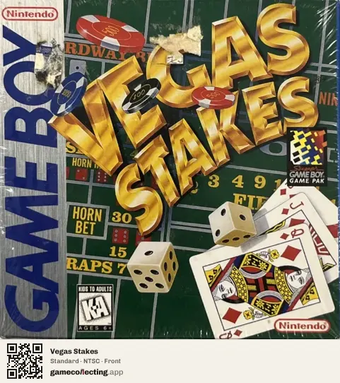 Vegas Stakes Game Boy, NTSC box front