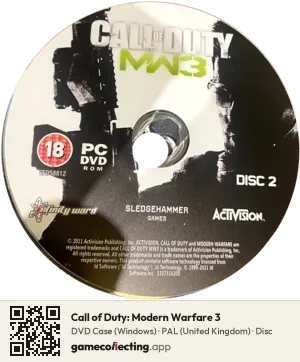 Call of Duty: Modern Warfare 3 Computer, PAL disc