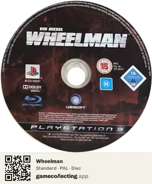 Wheelman PlayStation 3, PAL disc
