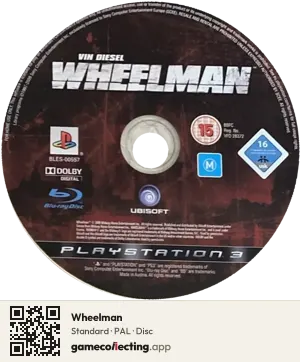 Wheelman PlayStation 3, PAL disc