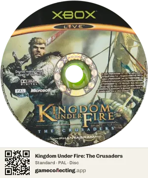 Kingdom Under Fire: The Crusaders Xbox, PAL disc