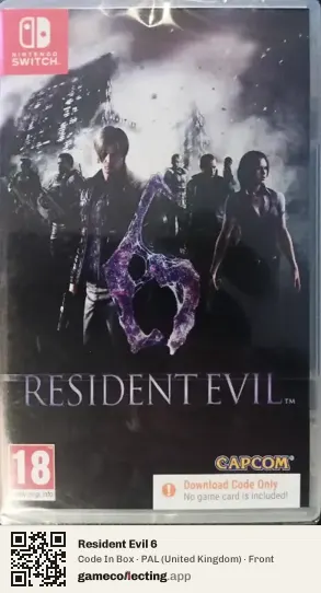 Resident Evil 6 Nintendo Switch, United Kingdom box front