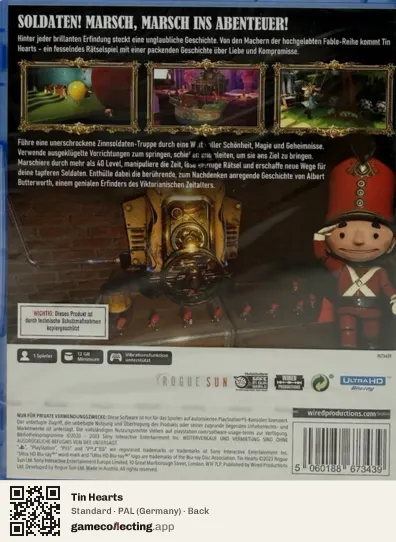 Tin Hearts PlayStation 5, Germany box back