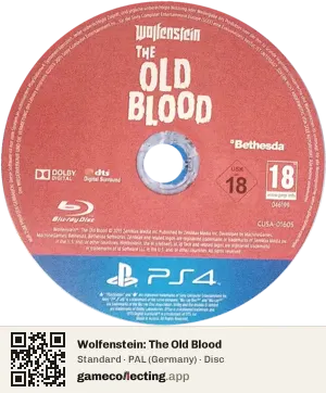 Wolfenstein: The Old Blood PlayStation 4, PAL disc