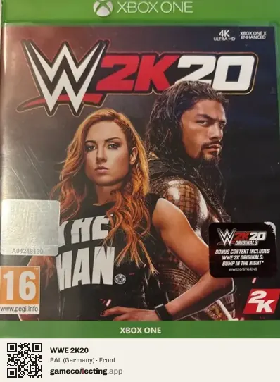 WWE 2K20 Xbox One, Germany box front
