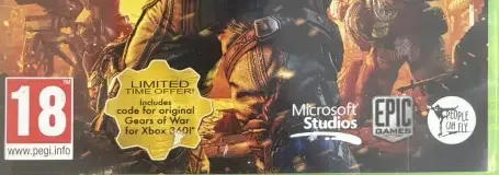 Gears of War: Judgment, the PEGI square on its front