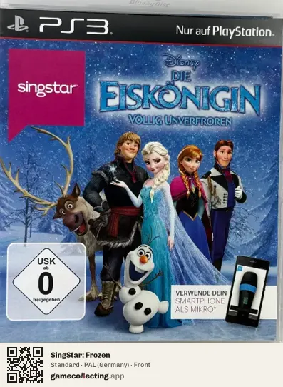 SingStar: Frozen PlayStation 3, Germany box front