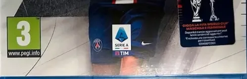 FIFA 23, the PEGI square on its front