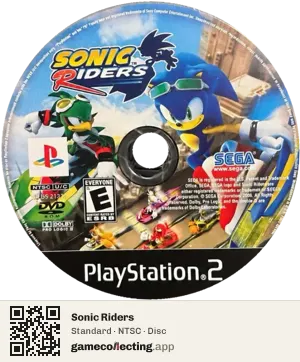 Sonic Riders PlayStation 2, NTSC disc