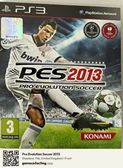 Pro Evolution Soccer 2013 PlayStation 3, United Kingdom box front