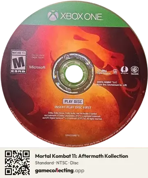 Mortal Kombat 11: Aftermath Kollection Xbox One, NTSC disc