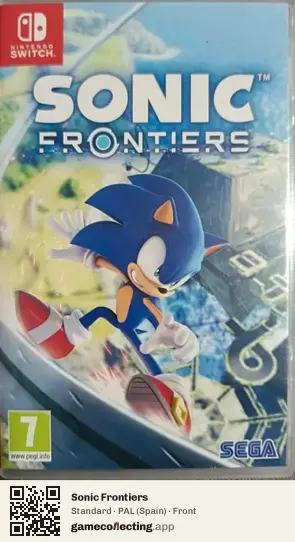 Sonic Frontiers Nintendo Switch, Spain box front