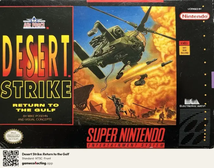 Desert Strike: Return to the Gulf Super Nintendo Entertainment System, NTSC box front