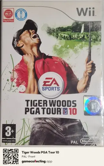 Tiger Woods PGA Tour 10 Nintendo Wii, PAL box front