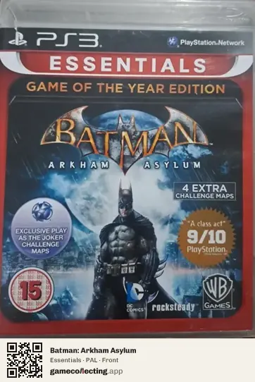 Batman: Arkham Asylum PlayStation 3, PAL box front