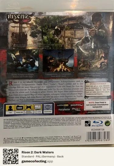 Risen 2: Dark Waters PlayStation 3, Germany box back