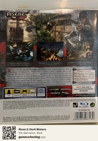 Risen 2: Dark Waters PlayStation 3, Germany box back