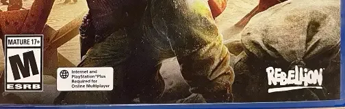 Sniper Elite 5, the ESRB box on its front