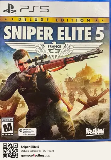 Sniper Elite 5 PlayStation 5, NTSC box front