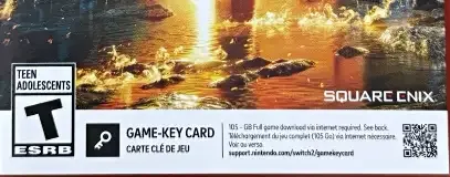 Final Fantasy VII Rebirth, the ESRB box on its front