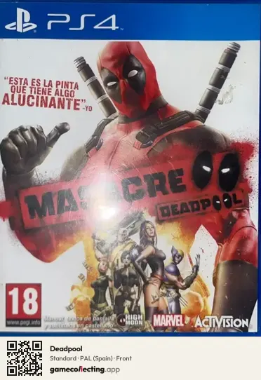 Deadpool PlayStation 4, Spain box front