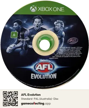 AFL Evolution Xbox One, PAL disc
