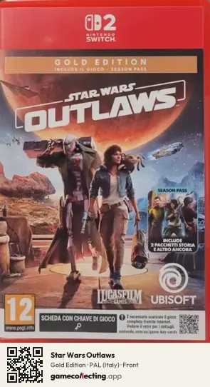 Star Wars Outlaws Nintendo Switch 2, Italy box front