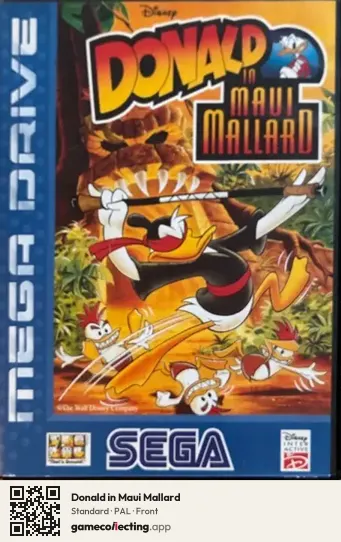 Donald in Maui Mallard Sega Mega Drive / Genesis, PAL box front