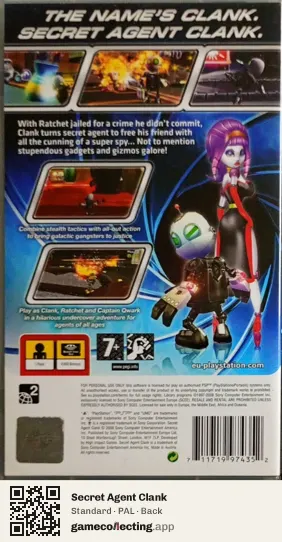 Secret Agent Clank PlayStation Portable, PAL box back