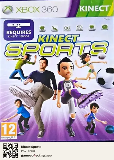 Kinect Sports Xbox 360, PAL box front