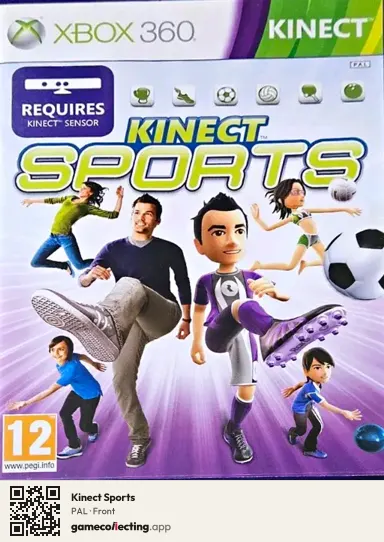 Kinect Sports Xbox 360, PAL box front