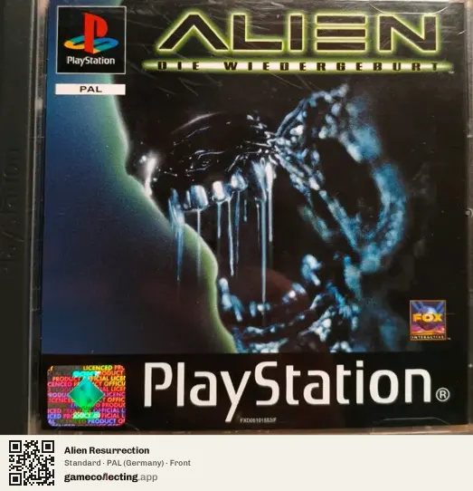 Alien Resurrection PlayStation, Germany box front