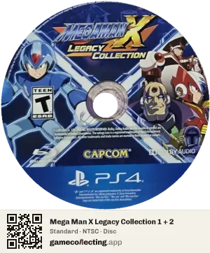 Mega Man X Legacy Collection 1 + 2 PlayStation 4, NTSC disc