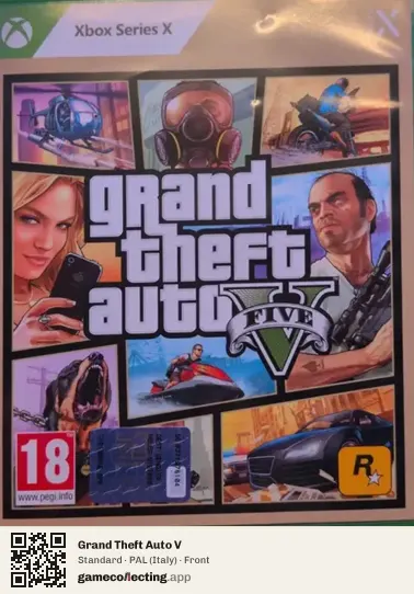 Grand Theft Auto V Xbox Series X, Italy box front