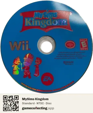 MySims Kingdom Nintendo Wii, NTSC disc