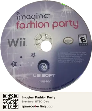 Imagine: Fashion Party Nintendo Wii, NTSC disc