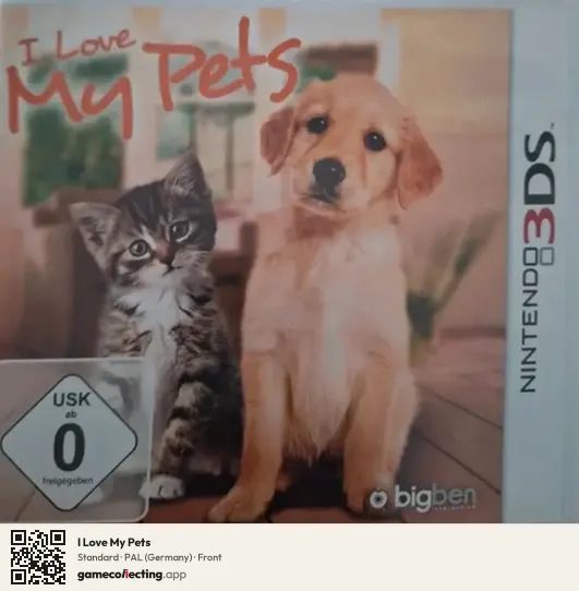 I Love My Pets Nintendo 3DS, Germany box front
