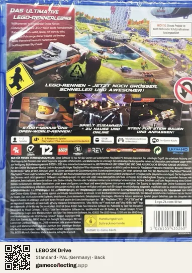 LEGO 2K Drive PlayStation 5, Germany box back