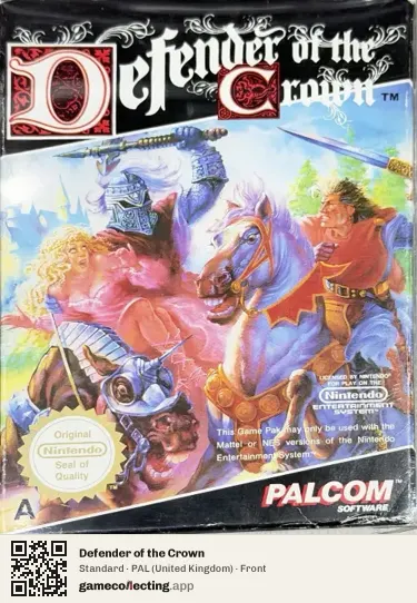 Defender of the Crown Nintendo Entertainment System, United Kingdom box front