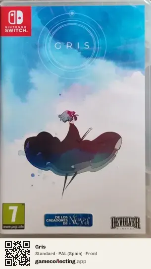 Gris Nintendo Switch, Spain box front