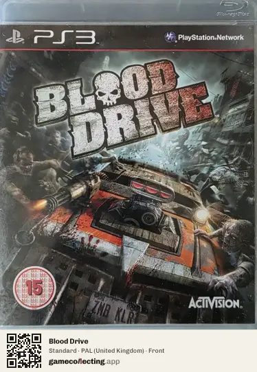 Blood Drive PlayStation 3, United Kingdom box front