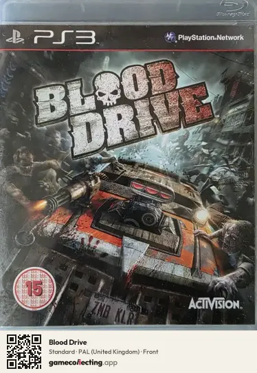 Blood Drive PlayStation 3, United Kingdom box front