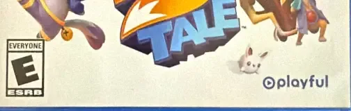 New Super Lucky's Tale, the ESRB box on its front