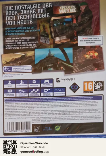 Operation Warcade PlayStation 4, PAL box back