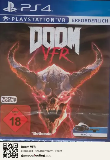 Doom VFR PlayStation 4, Germany box front
