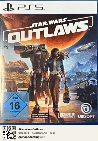 Star Wars Outlaws PlayStation 5, Germany box front