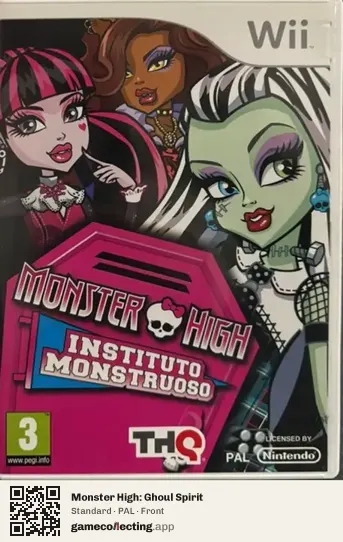 Monster High: Ghoul Spirit Nintendo Wii, PAL box front